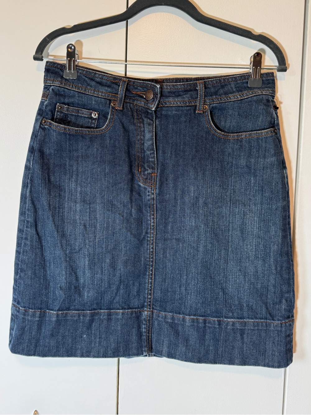 Boden Dark Blue Denim Mini Skirt